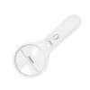 Lupa de Lectura Iluminada con 3 LEDs, Disponible en 4 Colores, 6902Ab Lente Dual 45X, 75mm