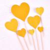 Juego de tarjetas de pastel de amor con estrellas brillantes, accesorios de decoración para pasteles de amor, bandera enchufable, venta al por mayor