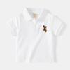 Camiseta de manga curta para meninos 2023 novas crianças camisa polo bordada bebê manga curta top moda cartoon roupas infantis atacado