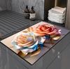 Nueva alfombra de barro de diatomeas flor tridimensional baño absorción de agua antideslizante alfombra para pies alfombra de barro de diatomeas alfombra de baño venta al por mayor
