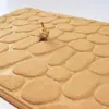 Alfombrilla de suelo de adoquines Amazon transfronteriza Alfombrilla absorbente para pies de baño Alfombrilla de puerta de vellón de coral Antideslizante Absorbente Algodón viscoelástico Color sólido