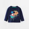 Otoño 2024 Camisetas de Algodón de Manga Larga para Niños Tops Ropa para Niños Tops de Estilo Navideño Europeo y Americano Camisetas para Niños
