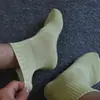 Calcetines Cortos para Hombre para Primavera y Verano, Calcetines Cortos de Color Sólido Deportivos para Todas las Estaciones, Calcetines Versátiles para Hombre, Transpirables, Blancos de Moda, Absorbentes de Sudor