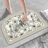 Alfombra de Piso Absorbente para Baño Resistente a la Suciedad Alfombra de Piso de Tierra de Diatomeas para Inodoro Resistente a la Suciedad Alfombra para Puerta de Entrada Alfombra Antideslizante Alfombra para Pies