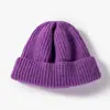 Novo chapéu de lã tricotado de cor sólida estilo coreano para outono e inverno, chapéu quente para frio para homens e mulheres, LOGO de comércio exterior em estoque, atacado