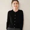 Otoño Invierno 2026 Nuevo Cárdigan de Punto de Cachemir para Mujer de Manga Larga Ropa Exterior Suéter Moda Versátil Holgado Cómodo Cálido