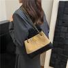 2025 Nova Bolsa Saco de Couro Fosco Retrô Bolsa de Corrente Retrô com Rombos Venda Quente Transfronteiriça Nova Bolsa Feminina Estilo Popular