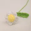 Flor de Rosa Terminada Tejida a Mano Flor de Simulación Flor Tejida Flor Hecha a Mano DIY Tejido de Hilo Ramo de Flores Tejidas Caseras
