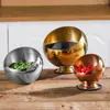 Tazón Inclinado de Acero Inoxidable Tazón para Salsa con Base Cocina Casera Restaurante de Hot Pot Mesa de Autoservicio Tazón Pequeño para Ingredientes de Malatang con Tapa