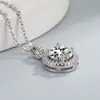 Collar Colgante Redondo de Zirconia Ocho Corazones y Ocho Flechas de Moda Transfronteriza Europea y Americana Lujo Ligero Joyería de Cadena para Clavícula de Mujer Venta al por Mayor