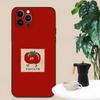 Funda de teléfono de dibujos animados linda para iPhone15 tomates frescos y jugosos