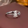 Anillo de Plata de Ley 925 100 Apellidos Familiares Apellido Familiar Anillo para Mujer Nuevo Amor Diseño de Nicho Sentido Anillo de Dedo Abierto Todo-partido Regalo