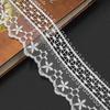 Nuevo encaje de malla soluble en agua medio calado bobina ondulada mantel decorativo cortina accesorios de encaje
