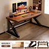 Escritorio para computadora de madera maciza Mesa E-Sports de escritorio Escritorio para dormitorio Escritorio para el hogar Escritorio para estudiantes Escritorio para adultos Escritorio doble