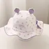 Sombrero para bebé niña, sombrero de pescador ajustable para bebé, delgado, lindo, niña fresa, niño pequeño, edad de pocos meses, sombrero para el sol, temporada otoño invierno