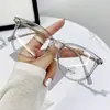 Óculos Japoneses Estilo Ins Coreano Novos Anti-Luz Azul Sem Grau, Unissex, Amigável para Estudantes, Essencial para Maquiagem Matinal Sem Make, Fresco e Moderno