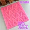Molde de silicona para bandera triangular tridimensional DIY 26 letras inglesas manual molde para pastel de azúcar herramientas de azúcar