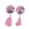 Pegatinas de silicona para pezones con borlas redondas de comercio exterior para coquetear con el pecho de las mujeres, elegantes y sexys, con lentejuelas pequeñas, para el cabello sexy.