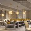 Novo Lustre de Ferro Estilo Chinês Retrô Zen com Spot para Sala de Chá Restaurante Porta Cartões Restaurante de Hot Pot Lâmpadas Especiais para Jantar