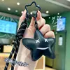 Nuevos Accesorios para Joyería DIY Cuero Tridimensional Estrella Pentagonal Cara Sonriente Llavero Colgante para Bolso Adorno DIY