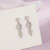 Flash diamante dupla folha brincos stud temperamento feminino brincos tassel pequenos brincos simples frescos design sense deixa brincos de pino exclusivos