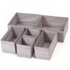 Caja de Almacenamiento para Cajón de Tela Oxford Juego de Seis Piezas Tablero de PP Lavable Ecológico Caja de Almacenamiento Varios Caja Organizadora para Ropa Interior y Calcetines