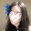 Super Hada Nuevo Chino Azul Bianhua Horquilla Dulce Flor de Simulación Clip Lateral Atmósfera Retro Accesorios para el Cabello para Foto