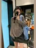 Camiseta Casual de Manga Longa com Gola Meio Aberta, Blusa Top Fina, Cor Sólida, MosesQueen/Moxi Queen