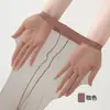 Medias de Mujer Ultra Delgadas 0D para Primavera y Verano, Estilo Delgado, Punta Totalmente Transparente, Invisibles, Sin Costuras, Seda Negra, Refuerzo de una Línea en la Entrepierna, Pantimedias Anti-enganches