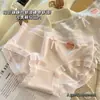 Ropa interior para mujer 10A, Antibacteriana, Pantalones tipo máscara de seda helada ultrafinos, Bragas de alta gama de cintura media cómodas con ribete de encaje para niñas