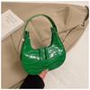 Bolsa de ombro feminina com estampa de crocodilo e design de nicho de alta qualidade, nova bolsa de ombro feminina popular de 2025, com estampa de crocodilo e design de nicho de alta qualidade, para mulheres com padrão de crocodilo e design de nicho de alta qualidade, para combinar com todas as fronteiras.