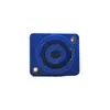 Plugue de Áudio XLR de Quatro Vias, Azul, Conector de Cabo de Áudio de Aviação de Quatro Vias, Plugue XLR para Amplificador, Niquelado