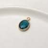 DIY joias acessórios Birthstone pingente de cobre bordas oval pingente de vidro cristal brincos acessórios materiais