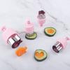 Molde de acero inoxidable con forma de mariposa para alimentos de bebé, cortador de verduras, frutas y flores, molde para galletas con impresión para hornear a presión.