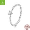 Fornecimento transfronteiriço de 10 pontos de amor anel de moissanite feminino simples all-match em forma de coração s925 anel de pulseira de prata esterlina
