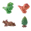 Transfronteiriço Novo Produto Micro-Paisagem Criativa Realista Dinossauro Tronco de Árvore Jardinagem Paisagismo DIY Acessórios Decorativos Mini Pequenos Enfeites