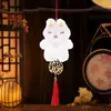 Festival de Mediados de Otoño Peluche Colgante Conejo de Jade DIY Estilo Antiguo Hanfu Colgantes de Solapa Adornos Colgante de Cintura Flecos con Borlas Amuletos para Bolsas de Festival