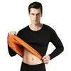 Conjunto de roupa íntima térmica masculina, espessado e forrado com fleece, tamanho grande, blusas e calças térmicas, camiseta de camada base, calças térmicas de algodão de inverno