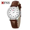 Reloj de Negocios Oufani, Esfera Grande Simple, Reloj de Cuarzo Digital Resistente al Agua 30m, Elegante Reloj de Pareja Luminoso con Calendario Simple