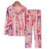 Conjunto de Pijama Infantil Meninos e Meninas Primavera, Outono e Inverno Roupa de Casa Estilo Coreano Pijama com Gola Média e Grande Infantil Atacado