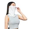 Lenço Cruzado de Seda de Gelo Estilo Coreano Verão Tridimensional Masculino e Feminino Anti-ultravioleta Máscara de Proteção Solar para Rosto Inteiro e Orelha para Ciclismo