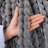 Tiras de Pompones de Piel Sintética de Conejo para Cojines Hanfu, Bordes de Piel con Forma de Calabaza, Textiles para el Hogar DIY, Tiras de Pompones de Piel Sintética de Conejo Rex, Accesorios para Ropa