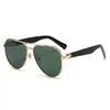 Gafas de Sol Nuevas Más Vendidas de Amazon, Modernas Gafas de Aviador Metálicas con Doble Puente, Gafas de Sol con Protección UV para Exteriores y Conducir para Hombres