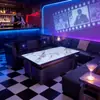 Juego de Sofá y Mesa de Café para KTV con un Toque de Lujo Ligero y de Alta Gama para Bares, Salas de Cine en Casa, Discotecas, Salas de Fiestas y Salas Privadas