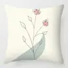 Funda de almohada artística abstracta Morandi personaje de línea cojín suministros para el hogar almohada transfronteriza sofá decoración simple