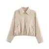 Conjunto de chaqueta larga de manga larga con cremallera, solapa, corte holgado y pantalones de pierna ancha con cintura elástica para mujer, 26 colores sólidos, nuevo para primavera y otoño