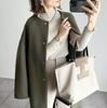 Nuevo Estilo Otoño/Invierno 2026 Lotte Ins Más Vendido Holgado Adelgazante Casual Simple Abrigo de Pierna Recta Abrigo de Color Sólido para Mujer