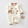 Ropa de Bebé Anyang Ropa de Bebé Primavera Otoño e Invierno Ropa de Escalada Cálida de Tres Capas Ropa para Bebé Niña Luna Llena Algodón Ropa para Estar en Casa