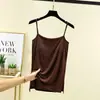 Nuevo camisole de estilo coreano de verano con copas en el pecho para mujer, corte ajustado, sexy, sin espalda, sin mangas
