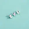 Prata de Lei S925 Banhado a Prata Contas Pequenas Cilíndricas Pulseira de Cristal Contas Soltas Estilo Coreano Pulseira de Pérolas Anel Pequenas Contas Espaçadoras Acessórios